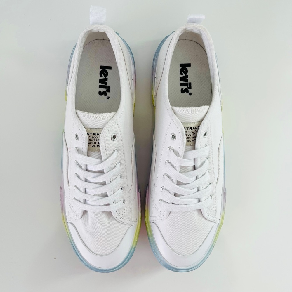 LEVI’S Modern Lo Dream Factory Sneakers in White Multicolor - Picture 6 of 13